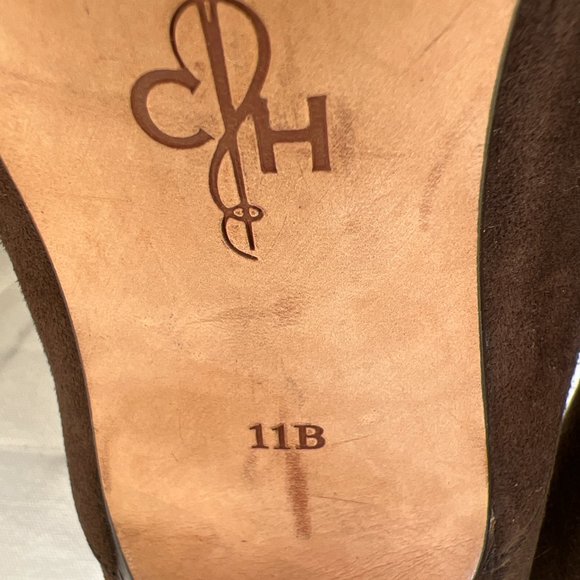 Cole Haan Nike Air Slip On Round Toe Talia Suede Stiletto Bootie Brown Size 11B - Picture 7 of 7